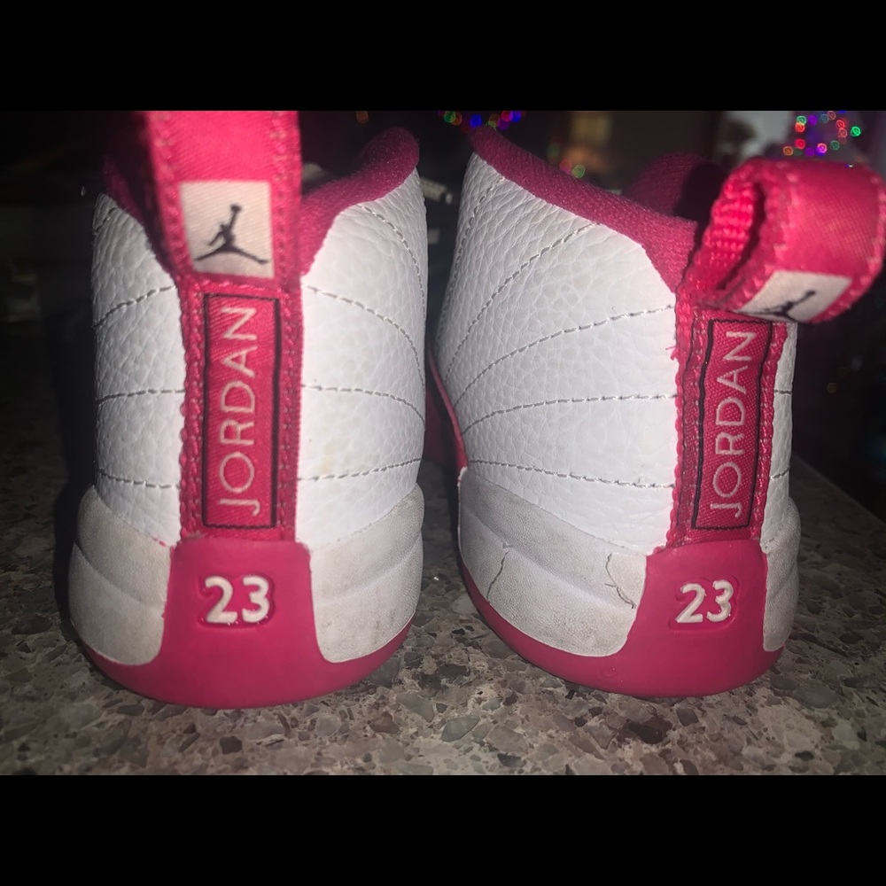 Air Jordan 12 Retro TD 'Vivid Pink' Toddler SZ 8C